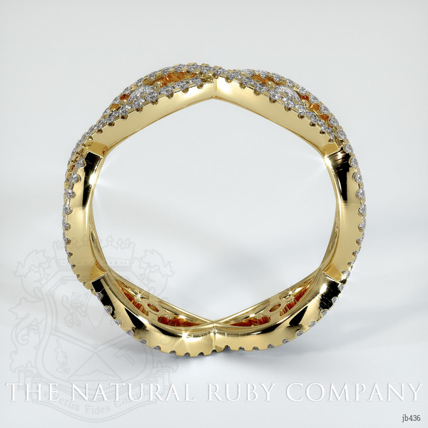 14K Yellow Gold Diamond and Diamond Eternity Wedding Band