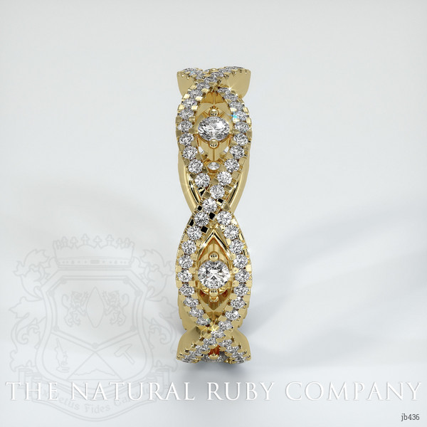 14K Yellow Gold Diamond and Diamond Eternity Wedding Band