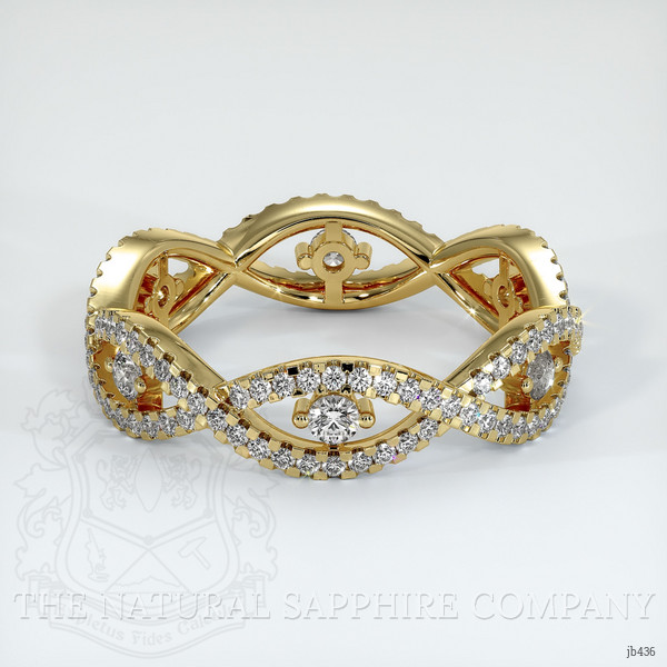 18K Yellow Gold Diamond Eternity Wedding Band
