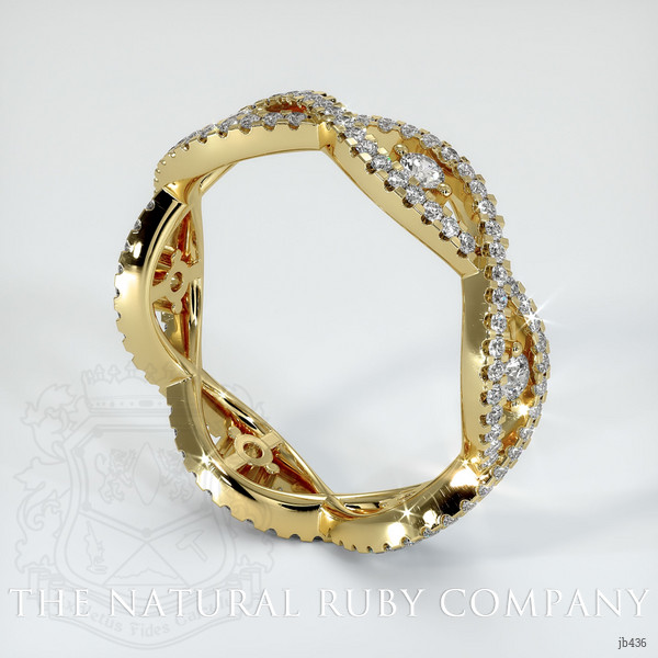 18K Yellow Gold Diamond and Diamond Eternity Wedding Band