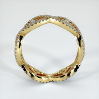18K Yellow Gold Diamond and Diamond Eternity Wedding Band Image