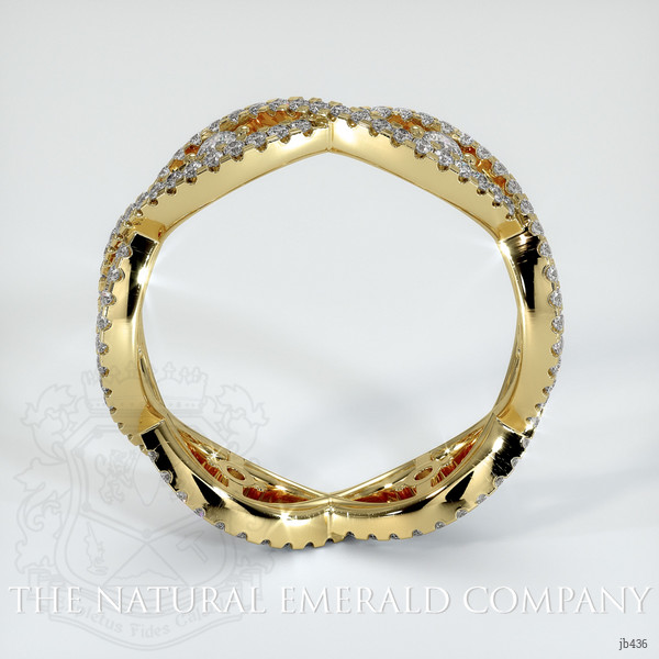 18K Yellow Gold Diamond and Diamond Eternity Wedding Band