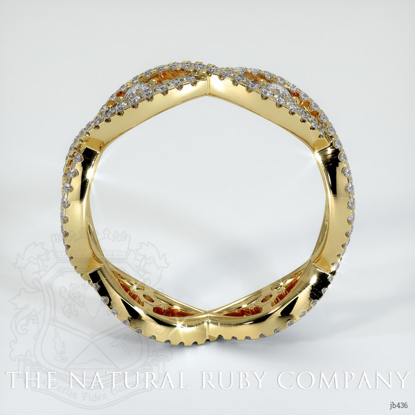 18K Yellow Gold Diamond and Diamond Eternity Wedding Band