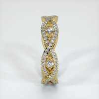 18K Yellow Gold Diamond and Diamond Eternity Wedding Band Image