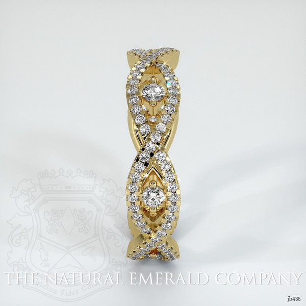 18K Yellow Gold Diamond and Diamond Eternity Wedding Band