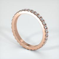 14K Rose Gold Diamond Eternity Wedding Band Image