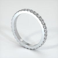 14K White Gold Diamond Eternity Wedding Band Image