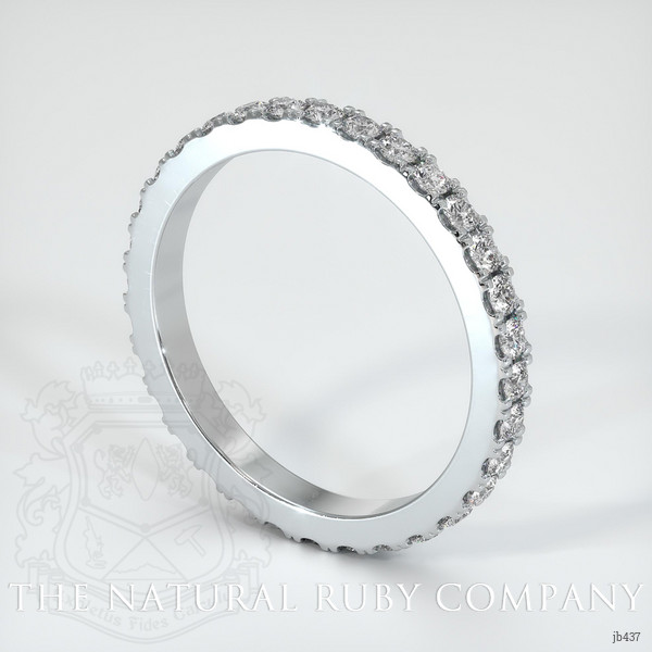 14K White Gold Diamond Eternity Wedding Band