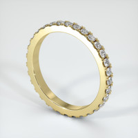18K Yellow Gold Diamond Eternity Wedding Band Image