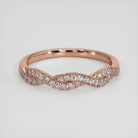 14K Rose Gold Diamond Pave Wedding Band Video