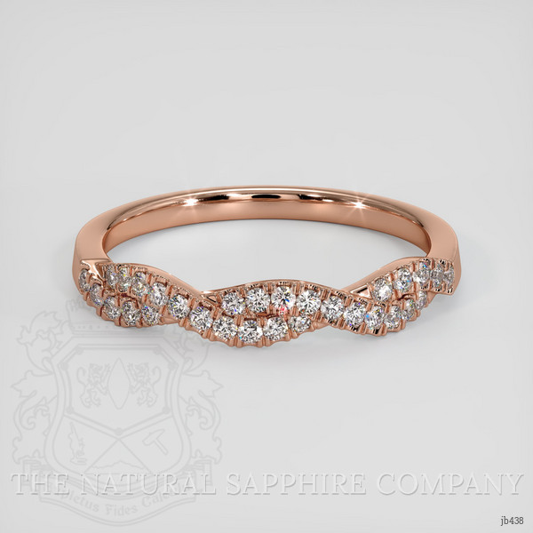 14K Rose Gold Diamond Pave Wedding Band