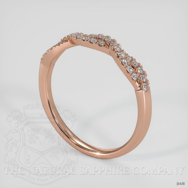 14K Rose Gold Diamond Pave Wedding Band