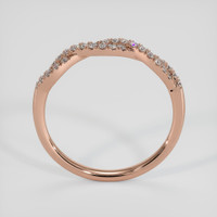 14K Rose Gold Diamond Pave Wedding Band Image