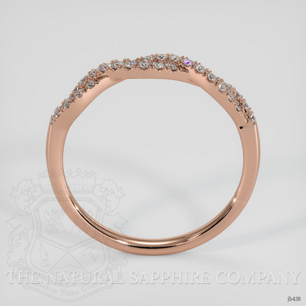 14K Rose Gold Diamond Pave Wedding Band