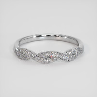 14K White Gold Diamond Pave Wedding Band Video