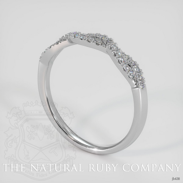 14K White Gold Diamond Pave Wedding Band