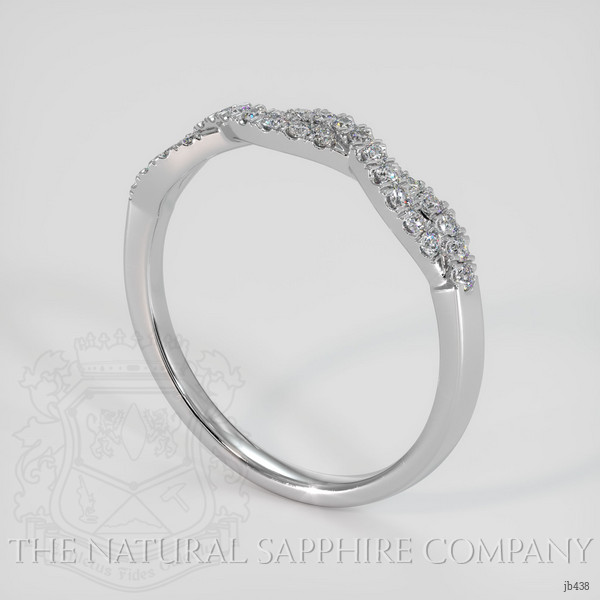 14K White Gold Diamond Pave Wedding Band