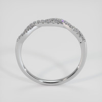 14K White Gold Diamond Pave Wedding Band Image