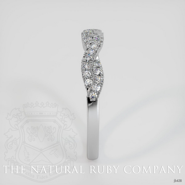 14K White Gold Diamond Pave Wedding Band