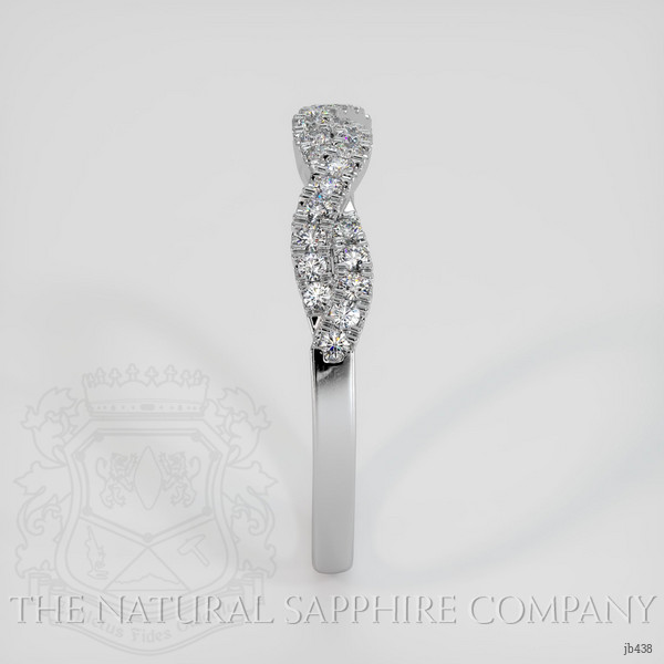 14K White Gold Diamond Pave Wedding Band