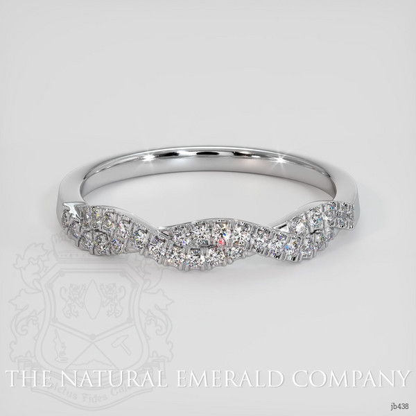 18K White Gold Diamond Pave Wedding Band