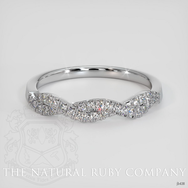 18K White Gold Diamond Pave Wedding Band