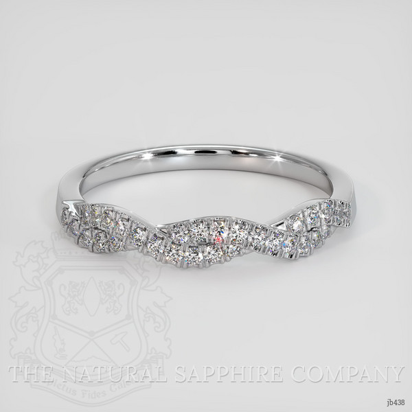 18K White Gold Diamond Pave Wedding Band