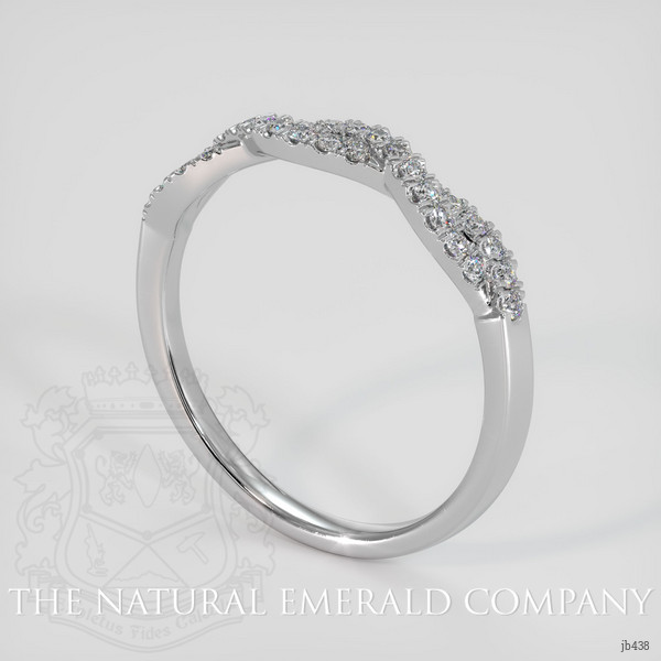 18K White Gold Diamond Pave Wedding Band