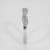 18K White Gold Diamond Pave Wedding Band Image