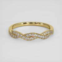 14K Yellow Gold Diamond Pave Wedding Band Video