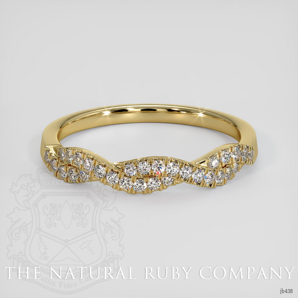 14K Yellow Gold Diamond Pave Wedding Band