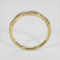 14K Yellow Gold Diamond Pave Wedding Band Image
