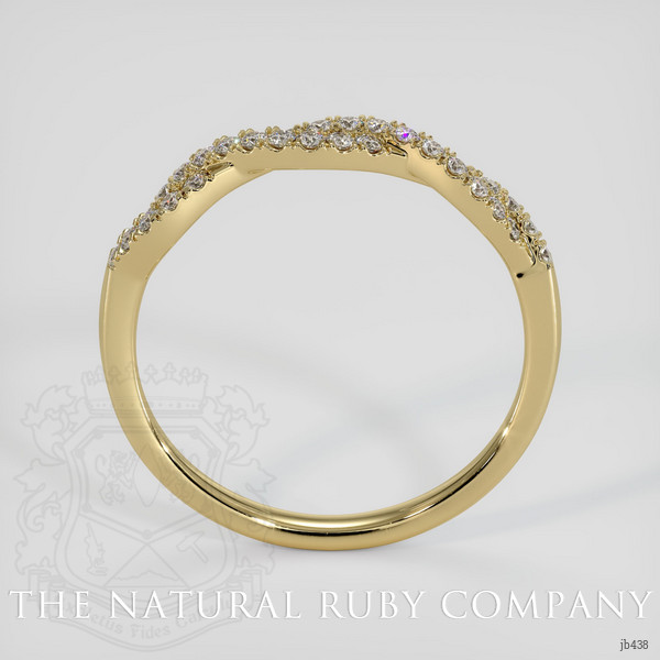 14K Yellow Gold Diamond Pave Wedding Band
