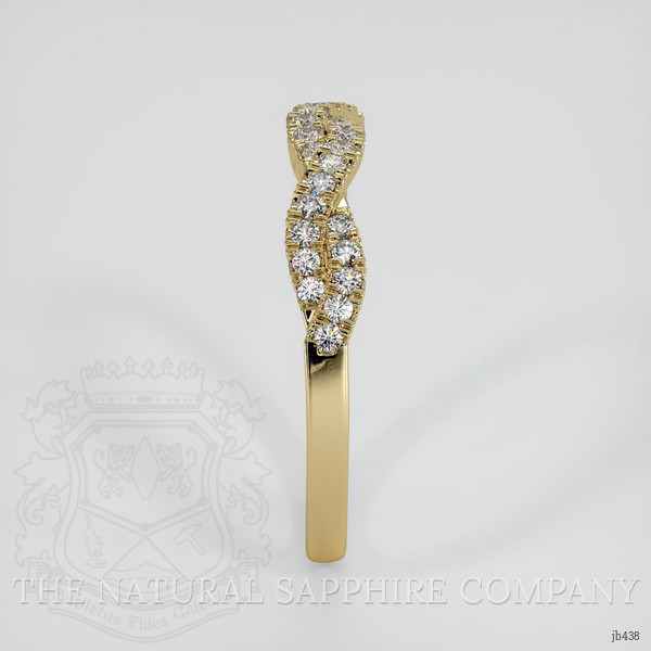 14K Yellow Gold Diamond Pave Wedding Band