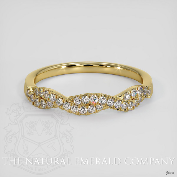 18K Yellow Gold Diamond Pave Wedding Band