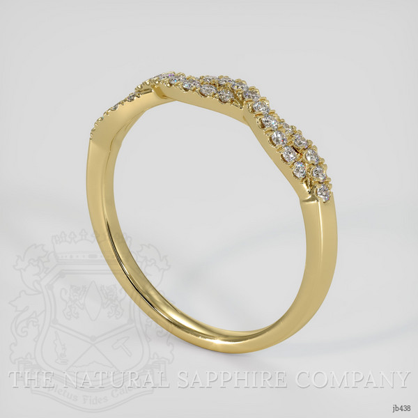 18K Yellow Gold Diamond Pave Wedding Band