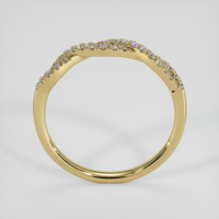 18K Yellow Gold Diamond Pave Wedding Band Image