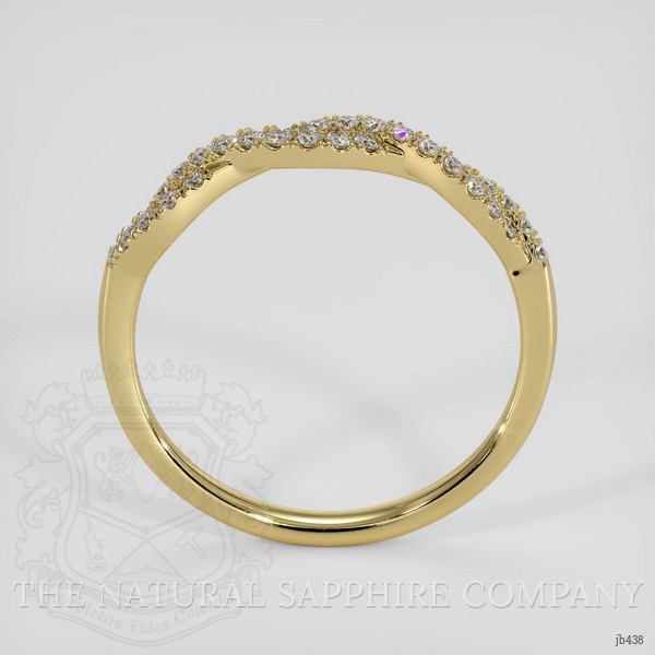 18K Yellow Gold Diamond Pave Wedding Band