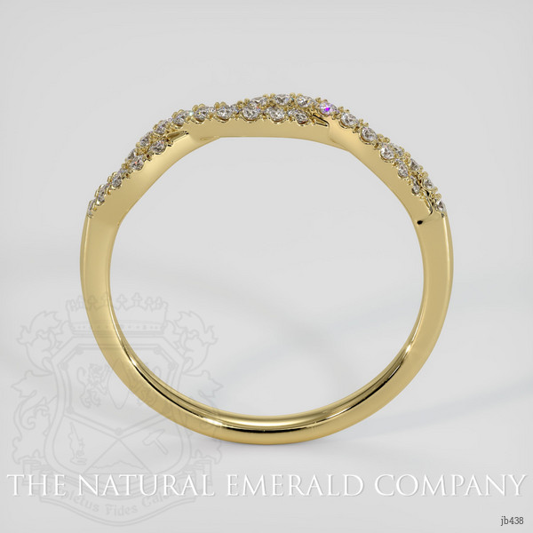 18K Yellow Gold Diamond Pave Wedding Band