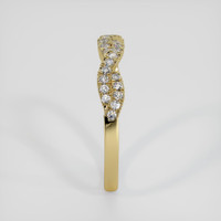 18K Yellow Gold Diamond Pave Wedding Band Image