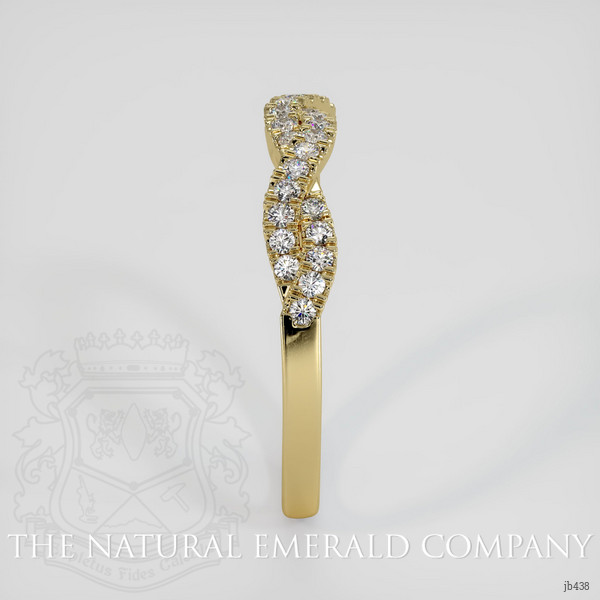 18K Yellow Gold Diamond Pave Wedding Band