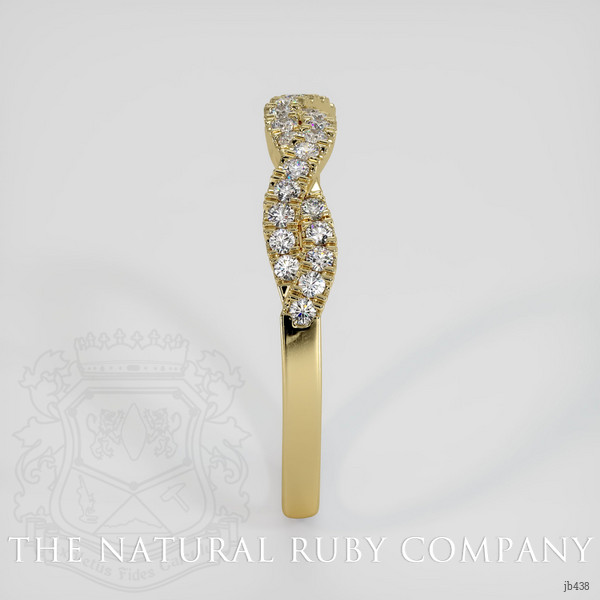 18K Yellow Gold Diamond Pave Wedding Band