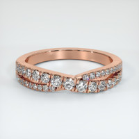 14K Rose Gold Diamond Pave Wedding Band Video