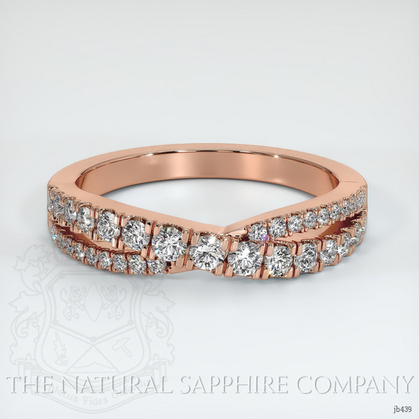 14K Rose Gold Diamond Pave Wedding Band