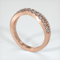 14K Rose Gold Diamond Pave Wedding Band Image