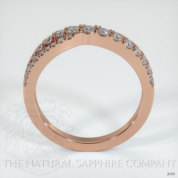 14K Rose Gold Diamond Pave Wedding Band
