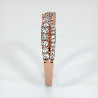 14K Rose Gold Diamond Pave Wedding Band Image