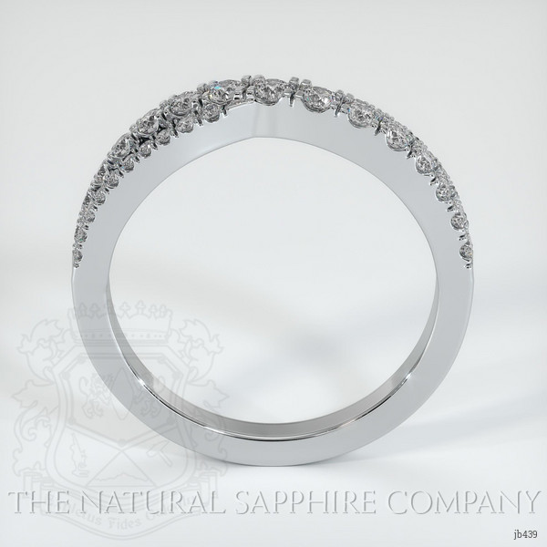 14K White Gold Diamond Pave Wedding Band