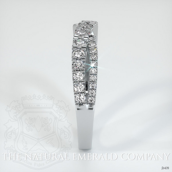 18K White Gold Diamond and Diamond Pave Wedding Band