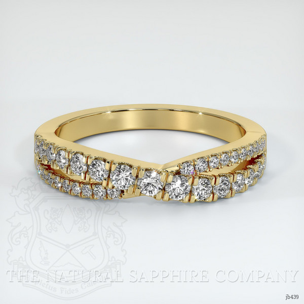 14K Yellow Gold Diamond Pave Wedding Band